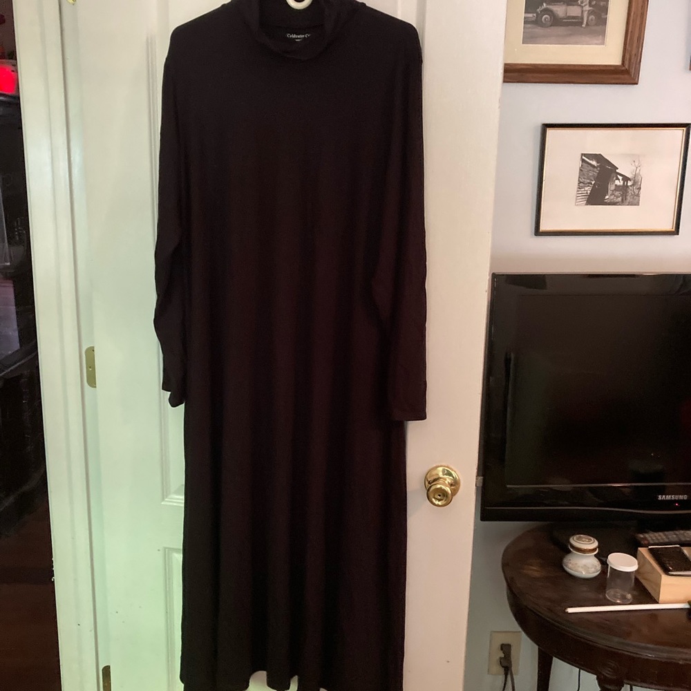 Long gray dress. Barely worn. Great for cold weather